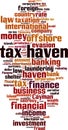 Tax haven word cloud Royalty Free Stock Photo