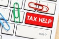 TAX HELP. Red button Royalty Free Stock Photo