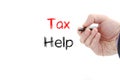 Tax help text concept Royalty Free Stock Photo