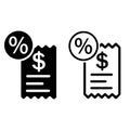 Tax icon vector set. income illustration sign collection. credit symbol.