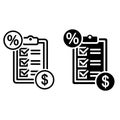 Tax icon vector set. income illustration sign collection. credit symbol.