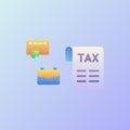 Tax icons collection with smooth style coloring Royalty Free Stock Photo