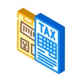 tax import product isometric icon vector illustration