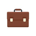 Tax inspector briefcase icon flat isolated vector