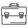 Tax inspector briefcase icon, outline style