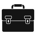 Tax inspector briefcase icon, simple style