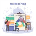 Tax inspector. Idea of accounting and payment consultation.