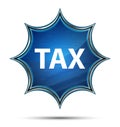 Tax magical glassy sunburst blue button