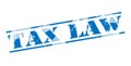 Tax law blue stamp Royalty Free Stock Photo