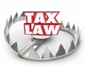 Tax Law 3d Red Words Bear Trap Legal Rules Regulations Royalty Free Stock Photo