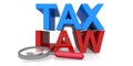 Tax law on white Royalty Free Stock Photo