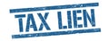 TAX LIEN text on blue vintage lines stamp