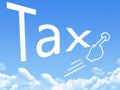 Tax message cloud shape Royalty Free Stock Photo