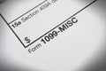 Tax 1099 Misc form Royalty Free Stock Photo