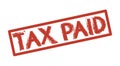 Tax paid icon on white background, flat style. Royalty Free Stock Photo