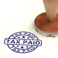 Tax Paid Stamp Showing Excise Or Duty Paid Royalty Free Stock Photo