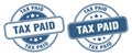 Tax paid stamp. tax paid label. round grunge sign Royalty Free Stock Photo