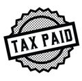 Tax paid stamp on white Royalty Free Stock Photo