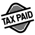 Tax paid stamp on white Royalty Free Stock Photo