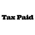 Tax paid stamp on white Royalty Free Stock Photo