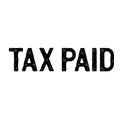 Tax paid stamp on white Royalty Free Stock Photo