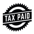 Tax paid stamp on white Royalty Free Stock Photo