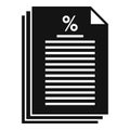 Tax papers icon, simple style Royalty Free Stock Photo