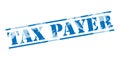Tax payer blue stamp Royalty Free Stock Photo