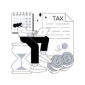 Tax payment deadline abstract concept vector illustration.