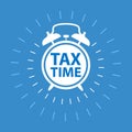 Tax payment time icon - reminder about taxation Royalty Free Stock Photo