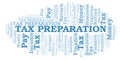 Tax Preparation word cloud