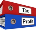 Tax Profit Folders Show Paying Income Taxes Royalty Free Stock Photo
