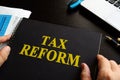 Tax reform on an desk. Royalty Free Stock Photo