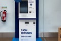 Tax refund automated machine at Lisbon airport