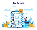 Tax refund concept. Tax declaration approved. Idea of accounting