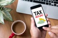 TAX REFUND and refund Tax Refund Fine Duty Taxation Royalty Free Stock Photo