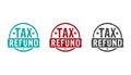 Tax refund stamp and stamping Royalty Free Stock Photo