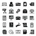 Tax regulation icons set, simple style