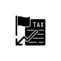 Tax relief black glyph icon