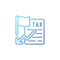 Tax relief gradient linear vector icon