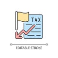 Tax relief RGB color icon