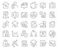 Tax and report line icons collection. Thin outline icons pack. Vector illustration eps10