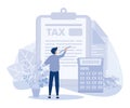 Tax return deadline concept, money refund, business profit, budget planning,