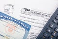 Tax return forms and documents Royalty Free Stock Photo