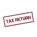 Tax Return rectangular stamp. Royalty Free Stock Photo