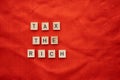 Tax the rich concept based on american politics Royalty Free Stock Photo