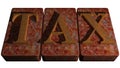 TAX rusty stamp Royalty Free Stock Photo