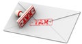 Tax. Seal and imprint on closed postal envelope