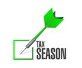 tax season business check dart concept.