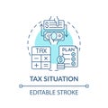 Tax situation concept icon